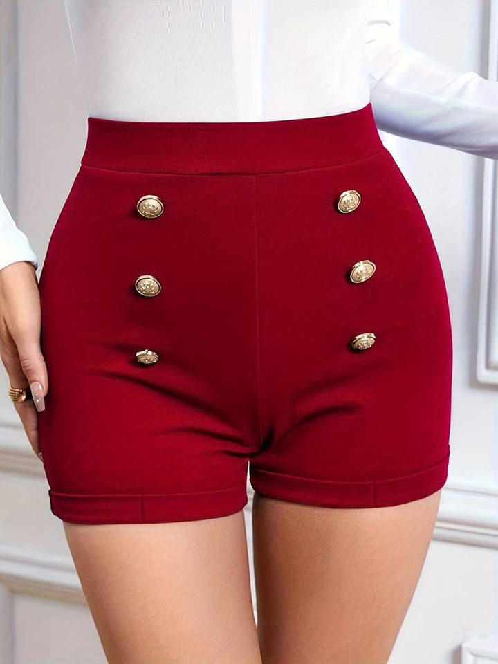 Alethea | Stylish Women’s Summer Shorts with Decorative Buttons