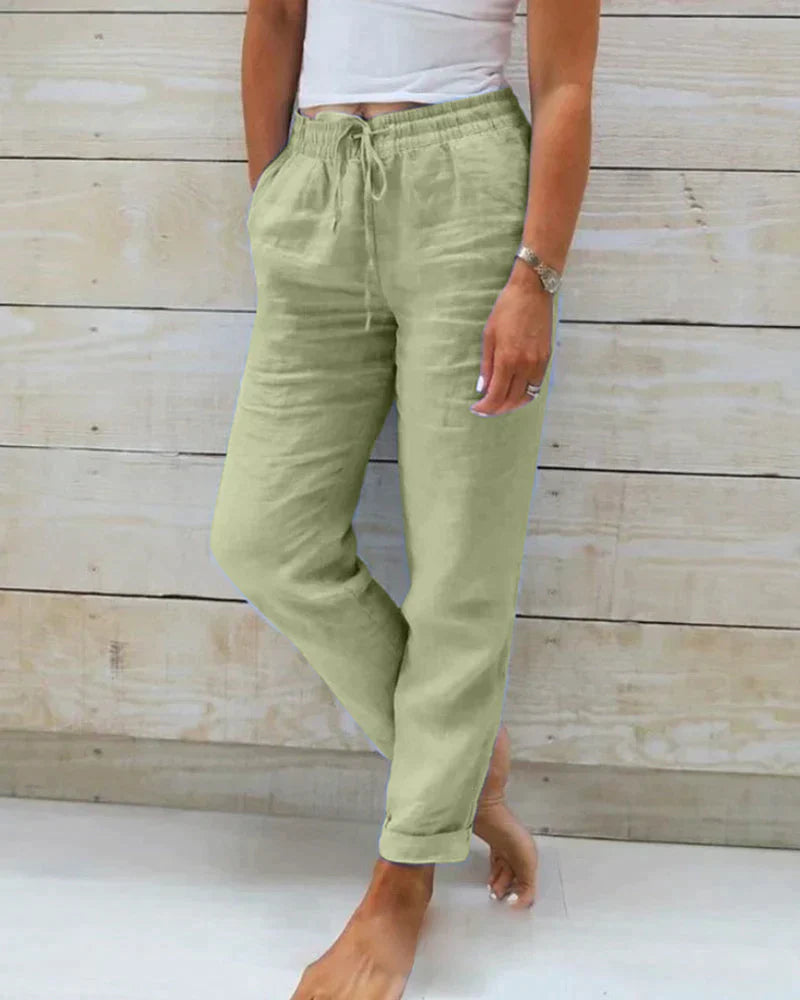Orla | Elegant Lightweight Linen Trousers for Summer