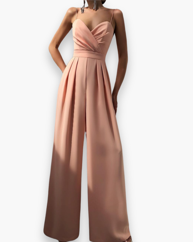 Aenara | Women’s Elegant Belted Jumpsuit