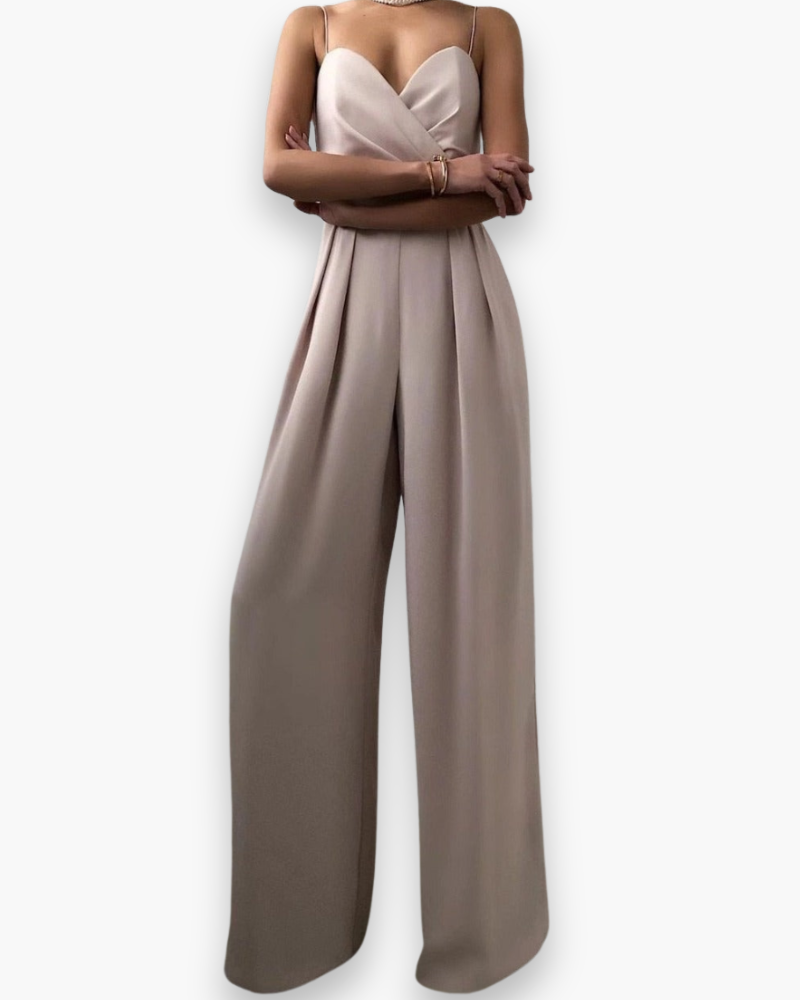 Aenara | Women’s Elegant Belted Jumpsuit