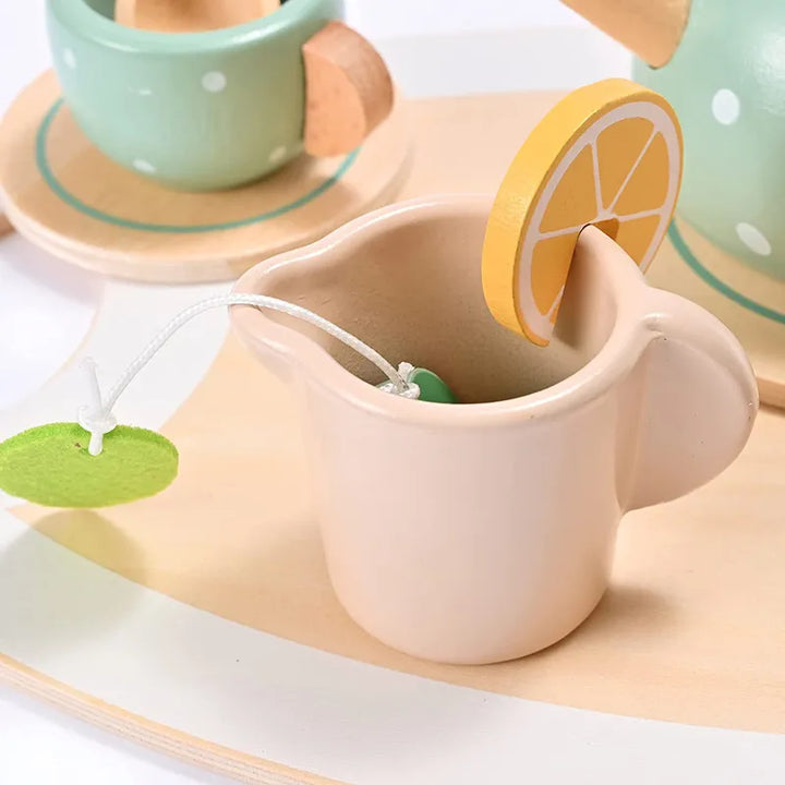 Wooden Tea Set | Pretend Play Tea Party Set for Kids