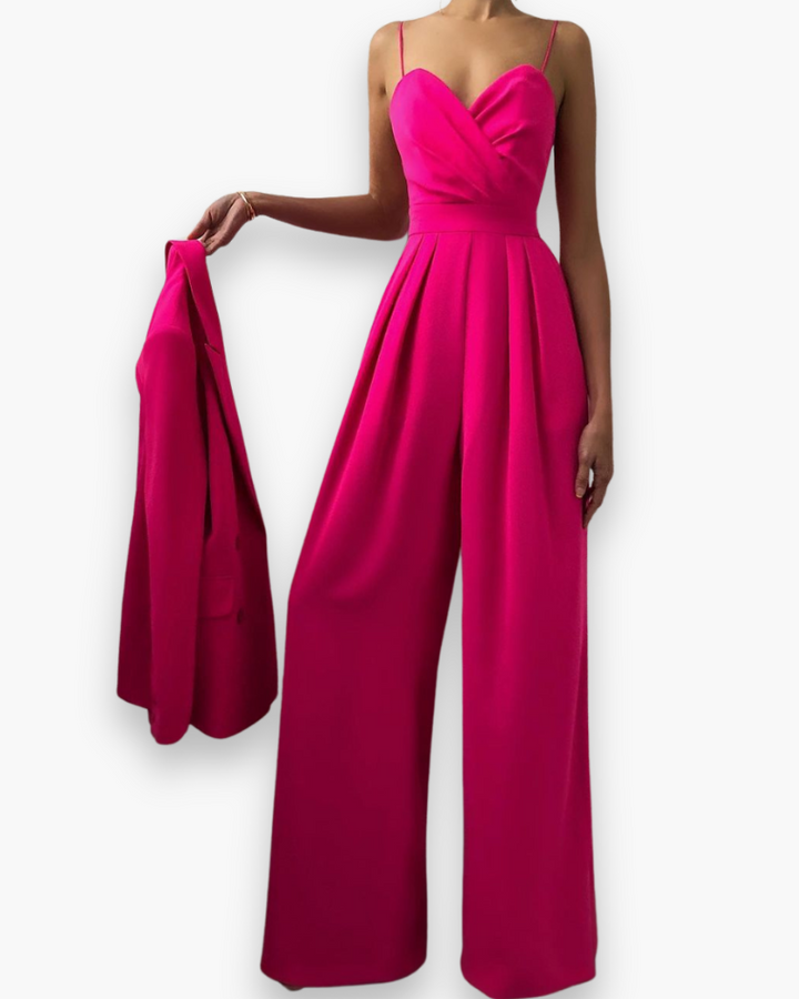 Aenara | Women’s Elegant Belted Jumpsuit