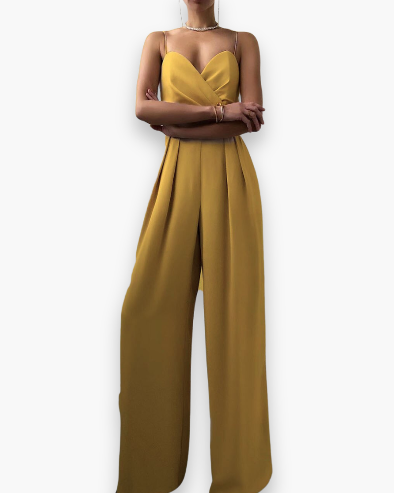 Aenara | Women’s Elegant Belted Jumpsuit