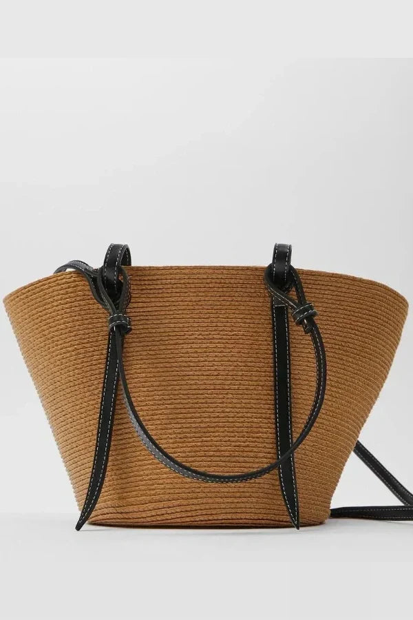 Natural Woven Straw Tote Bag | Spacious & Chic