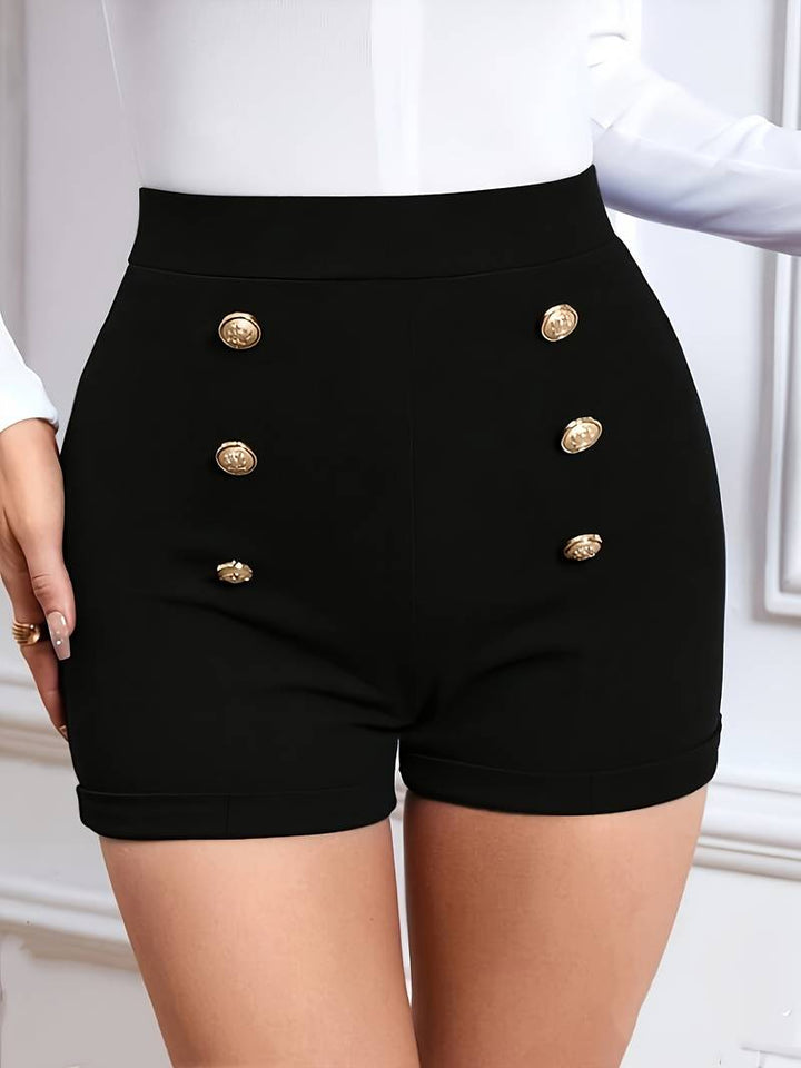 Alethea | Stylish Women’s Summer Shorts with Decorative Buttons