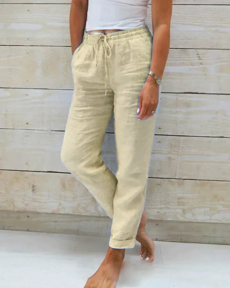 Orla | Elegant Lightweight Linen Trousers for Summer