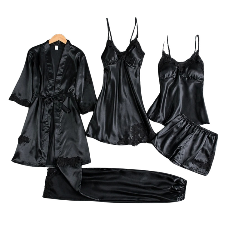 5-in-1 Satin Nightwear Set | Luxury Sleepwear for Women