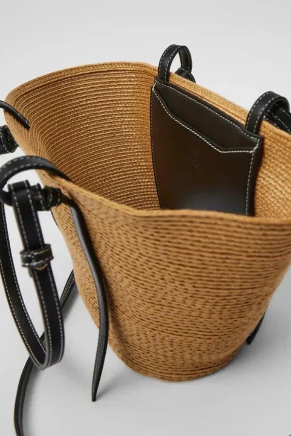 Natural Woven Straw Tote Bag | Spacious & Chic