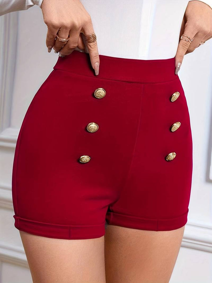 Alethea | Stylish Women’s Summer Shorts with Decorative Buttons