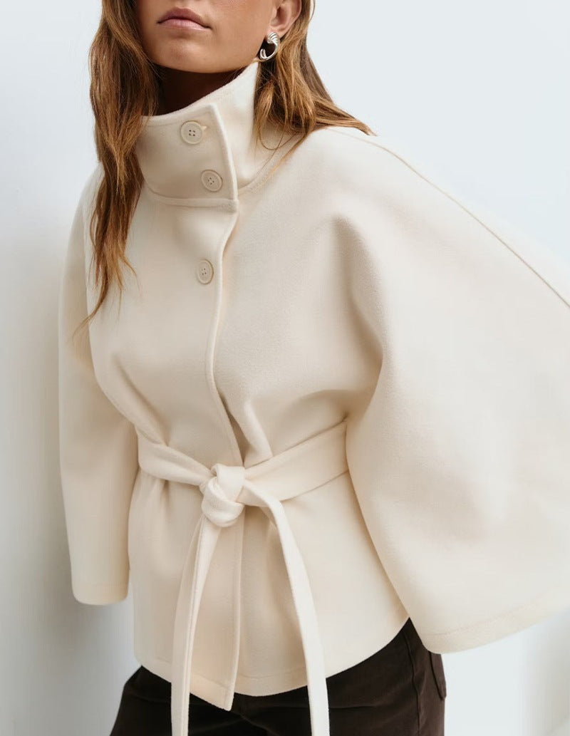 Women’s Stylish Belted Cape Coat | Chic Outerwear