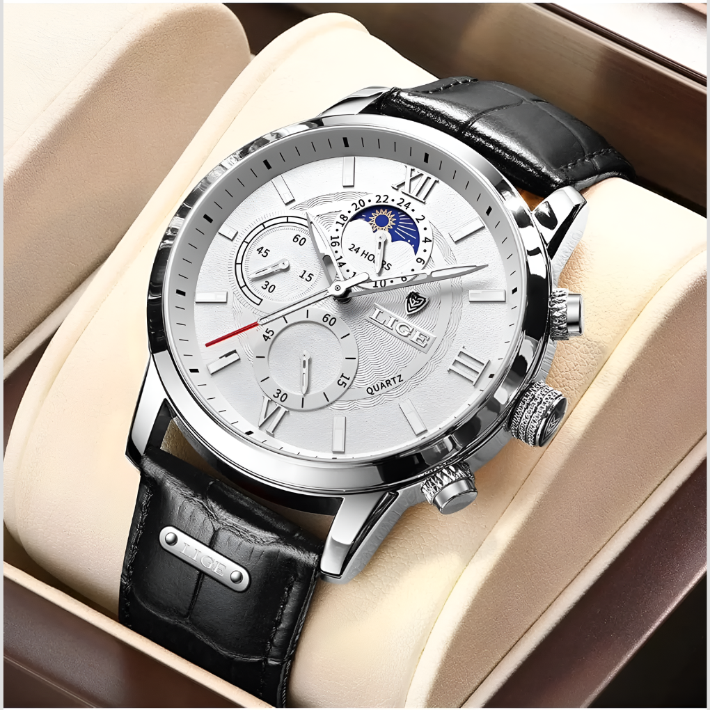 42 mm Men’s Classic Watch | Elegant Quartz Timepiece