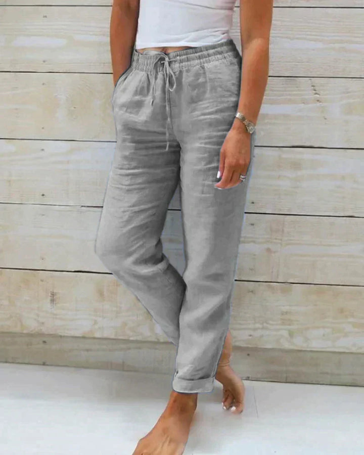 Orla | Elegant Lightweight Linen Trousers for Summer
