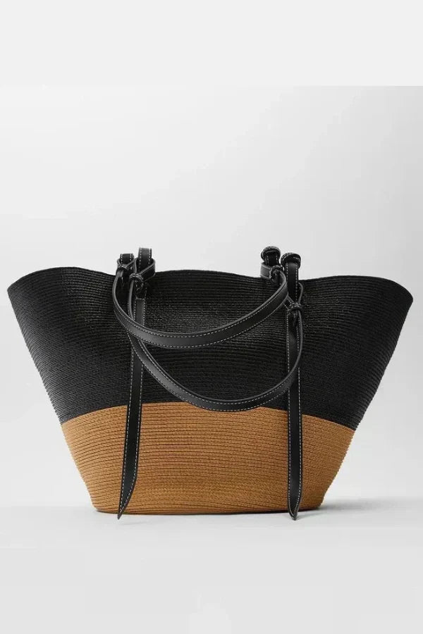 Natural Woven Straw Tote Bag | Spacious & Chic