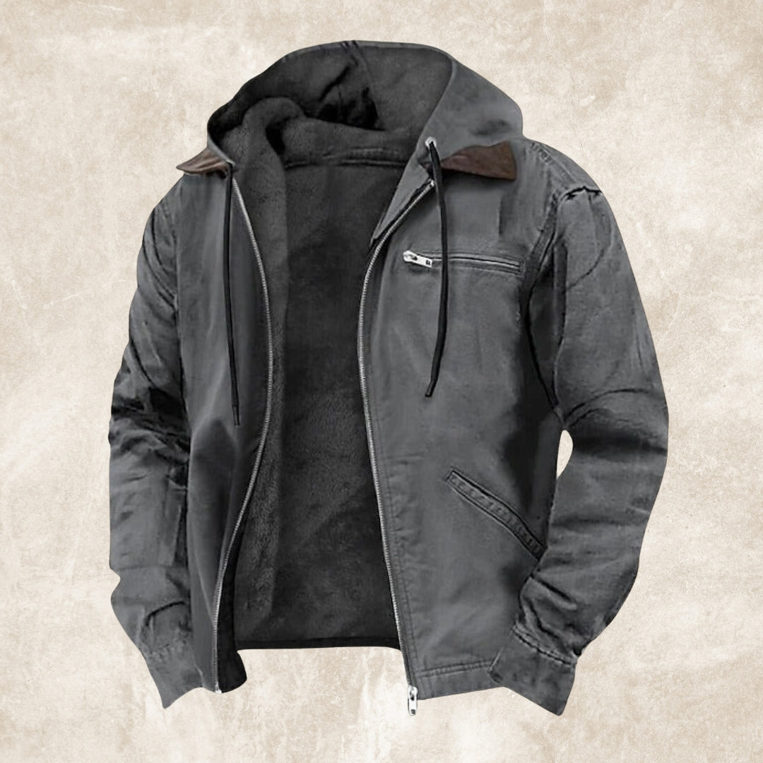 Men’s Autumn/Winter Jacket | Warm Lined Hooded Outerwear
