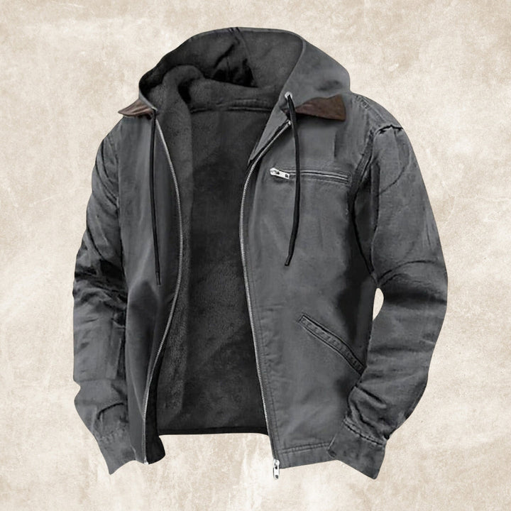 Men’s Autumn/Winter Jacket | Warm Lined Hooded Outerwear