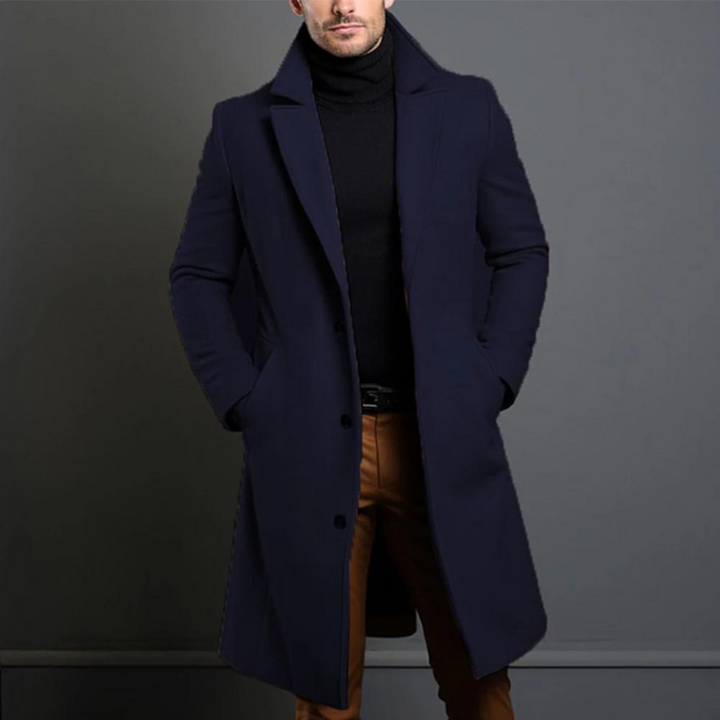 Tailored Winter Wool-Blend Coat for Casual & Formal Wear