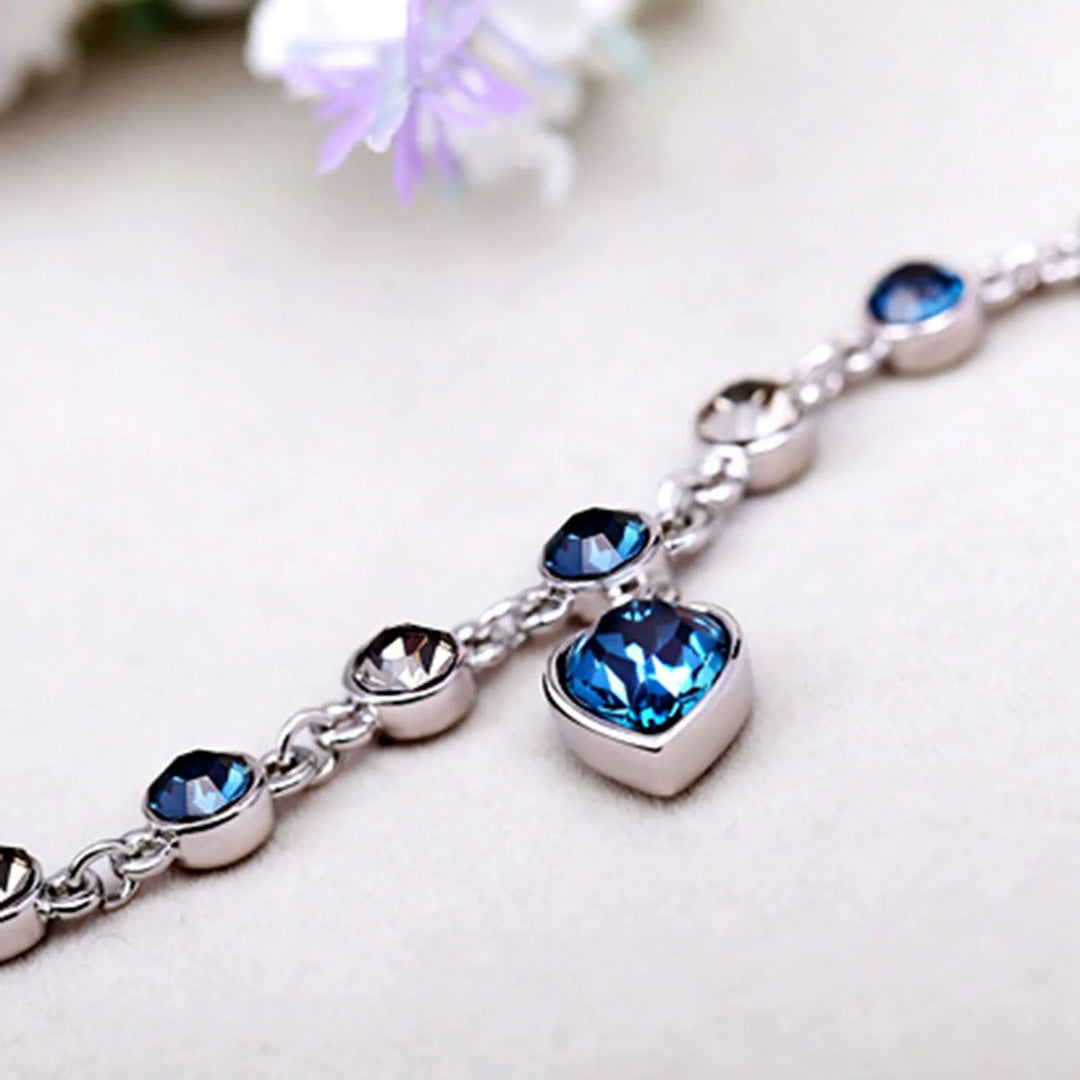 Luna | Adjustable Sterling Silver Crystal Bracelet