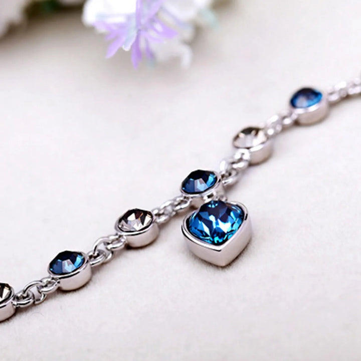 Luna | Adjustable Sterling Silver Crystal Bracelet