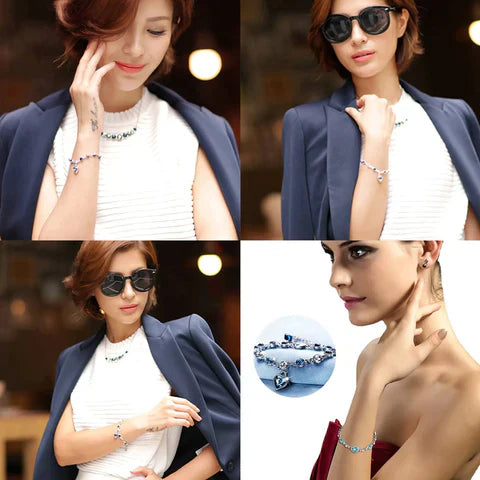 Luna | Adjustable Sterling Silver Crystal Bracelet