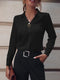 Women’s Elegant Blouse with Decorative Fastening