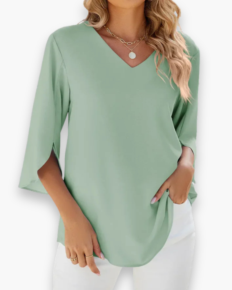 Miralyn | Women’s Elegant V-Neck Blouse