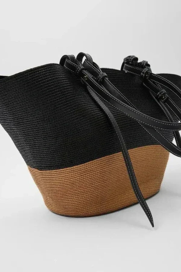 Natural Woven Straw Tote Bag | Spacious & Chic