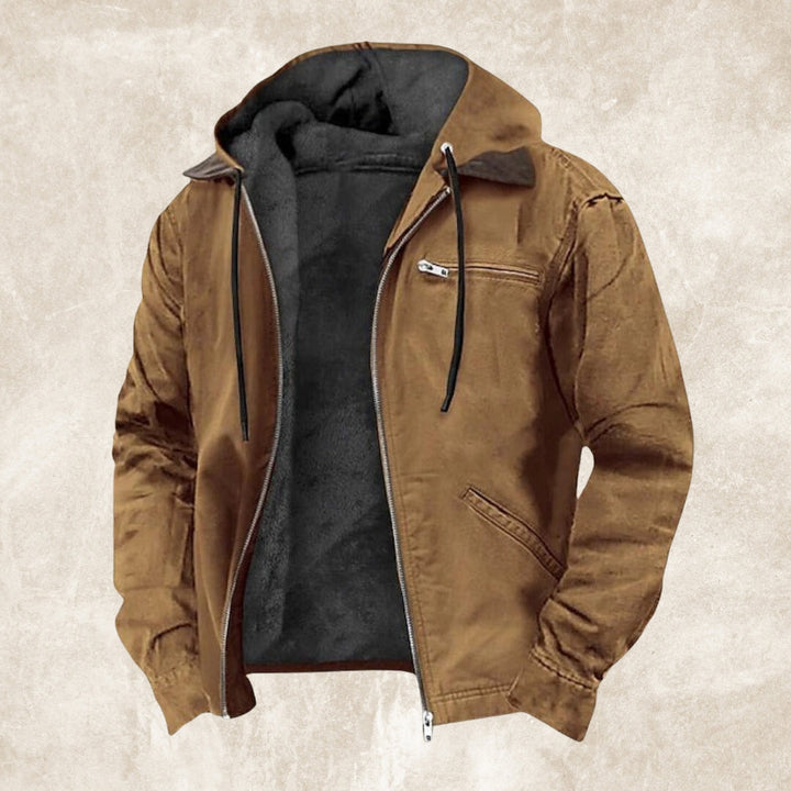 Men’s Autumn/Winter Jacket | Warm Lined Hooded Outerwear