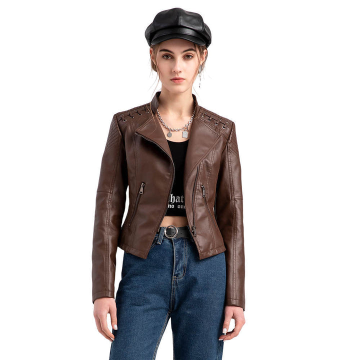Leather Jacket for Women | Biker Style Coat