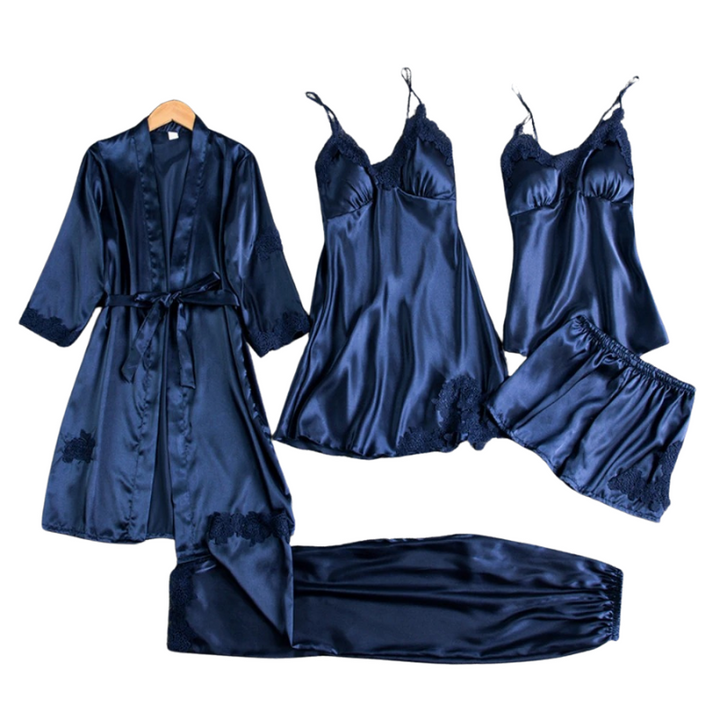 5-in-1 Satin Nightwear Set | Luxury Sleepwear for Women