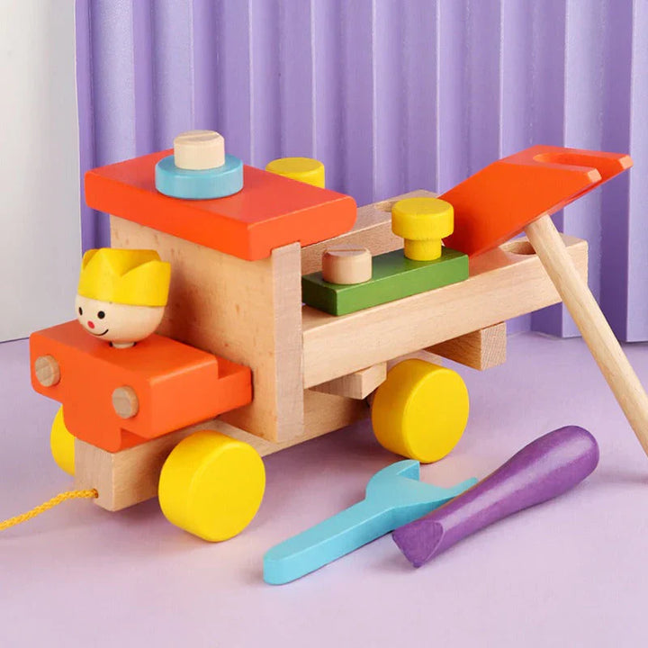Montessori Wooden Car Assembly Kit for Fine Motor Skills