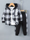 Boys 2-Piece Lounge Set | Checkered Hoodie & Sweatpants