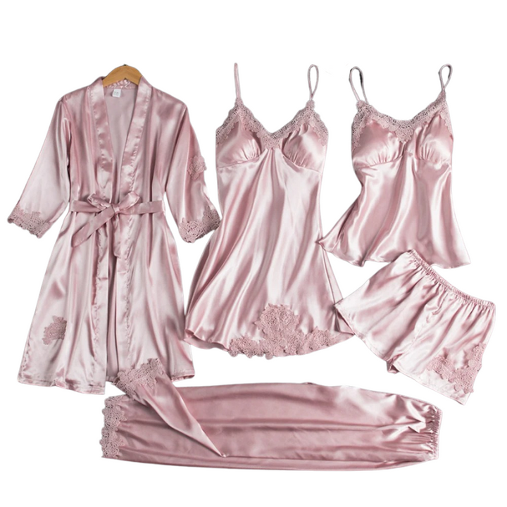 5-in-1 Satin Nightwear Set | Luxury Sleepwear for Women