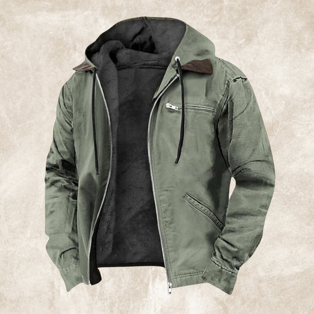 Men’s Autumn/Winter Jacket | Warm Lined Hooded Outerwear