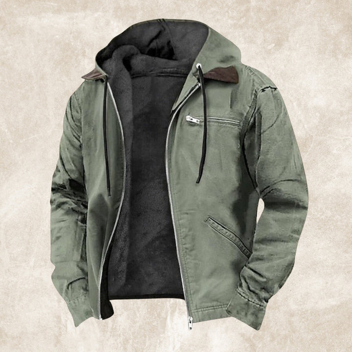 Men’s Autumn/Winter Jacket | Warm Lined Hooded Outerwear