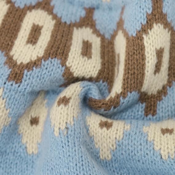 Women’s Sky Blue Nordic Sweater | Relaxed Fit