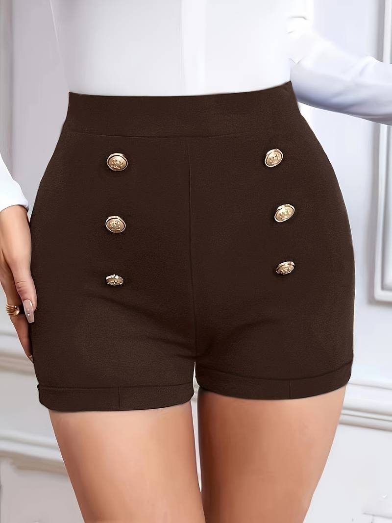 Alethea | Stylish Women’s Summer Shorts with Decorative Buttons