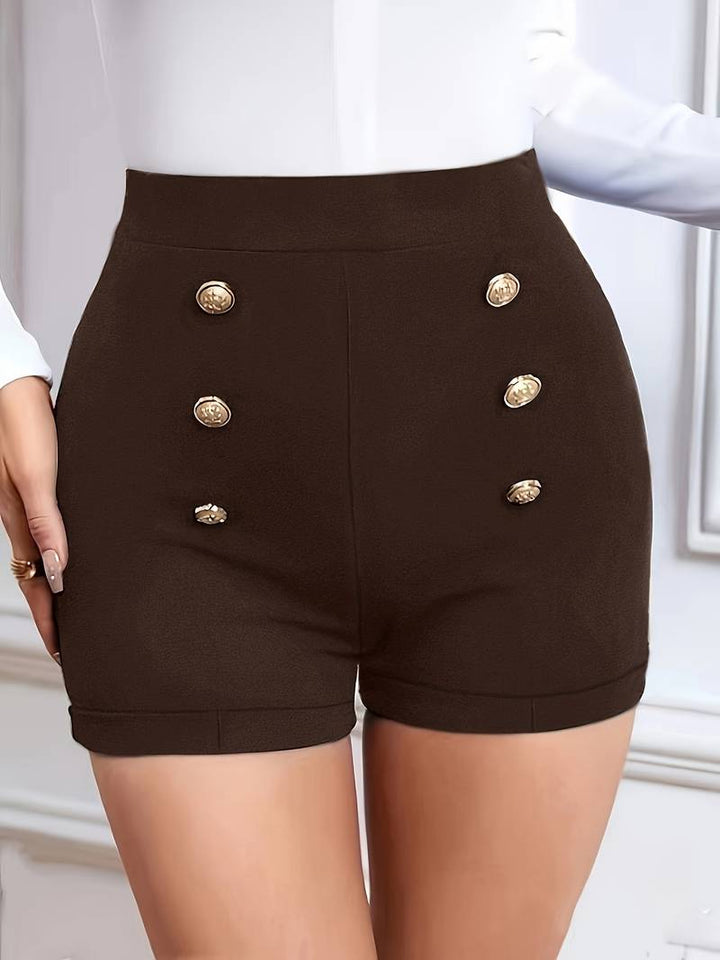 Alethea | Stylish Women’s Summer Shorts with Decorative Buttons