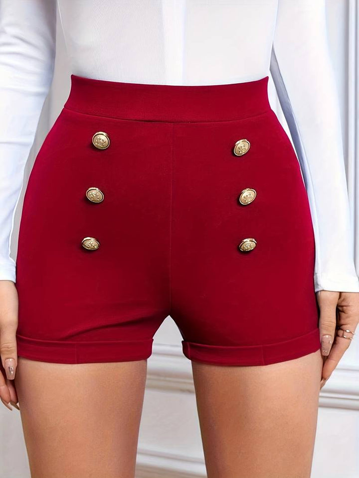 Alethea | Stylish Women’s Summer Shorts with Decorative Buttons