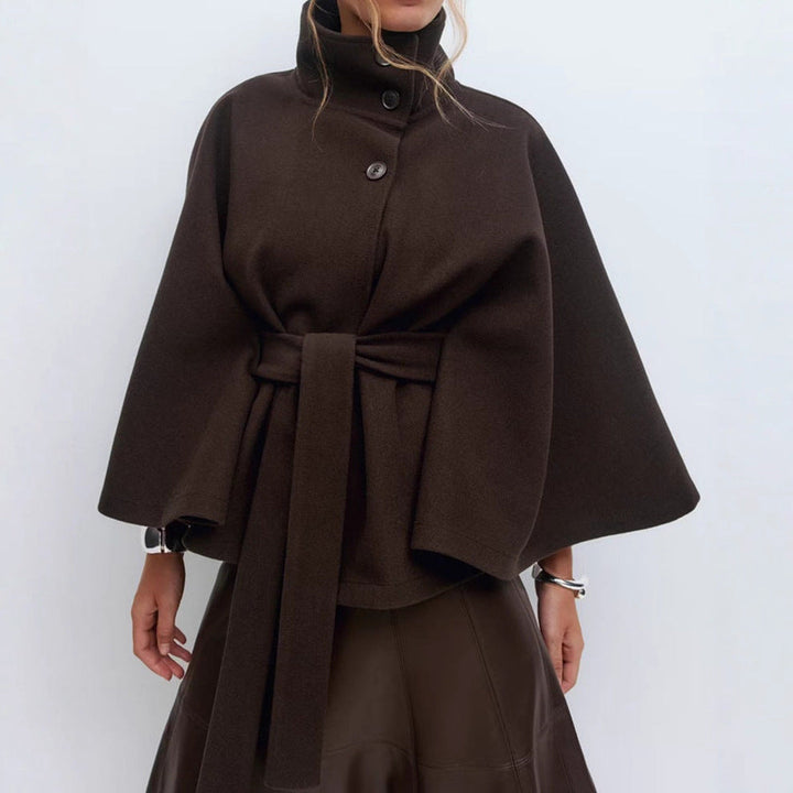 Women’s Stylish Belted Cape Coat | Chic Outerwear