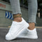Women's Orthopedic White Leather Sneakers | Comfortable Footwear