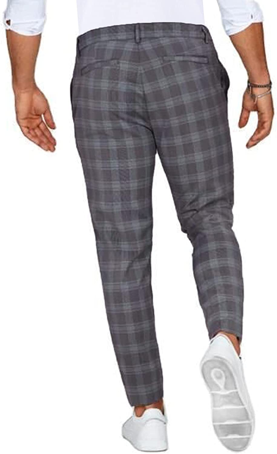 Men’s Plaid Slim-Fit Chinos | Stretch Slim Fit