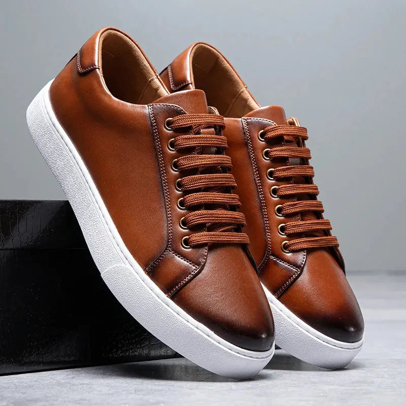 Men's Stylish Leather Trainers for Everyday Comfort