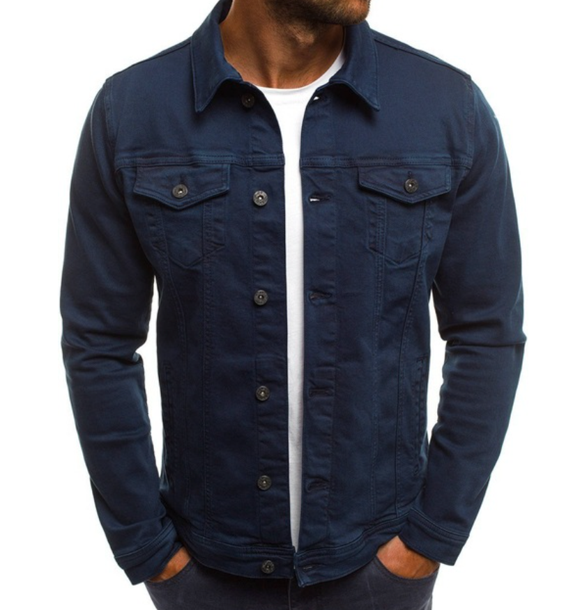 Zephyr | Casual Button-Up Denim Jacket for Men