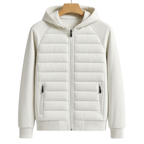 Men’s White Hooded Jacket | Business Casual Style
