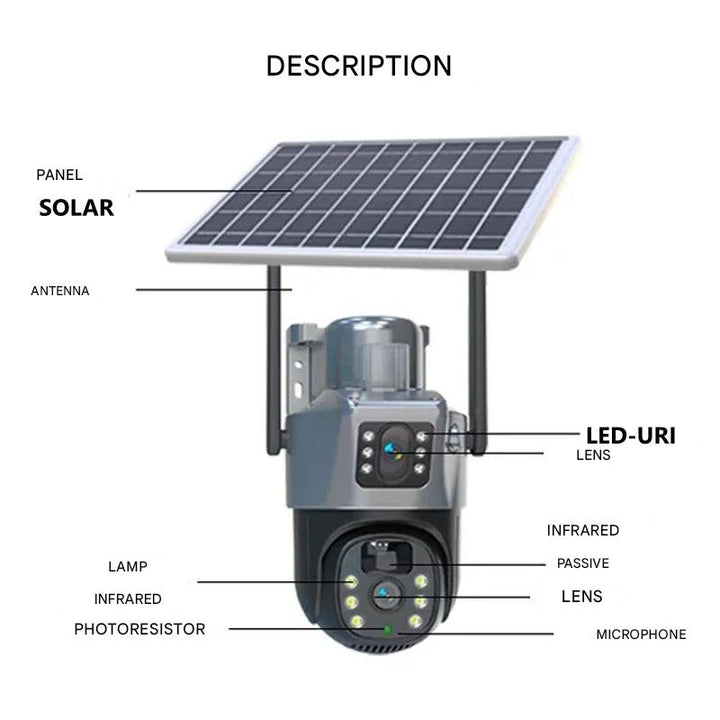 4K Solar Wireless Security Camera | Smart 360° Rotation