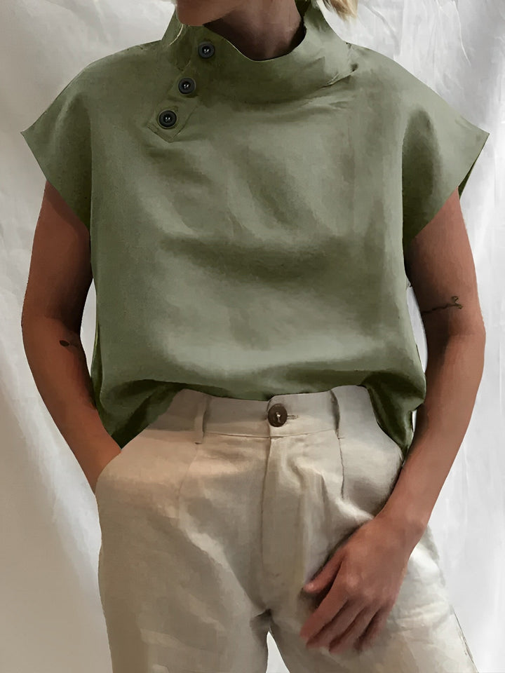 Nia | Elegant Women's Short-Sleeve Summer Top