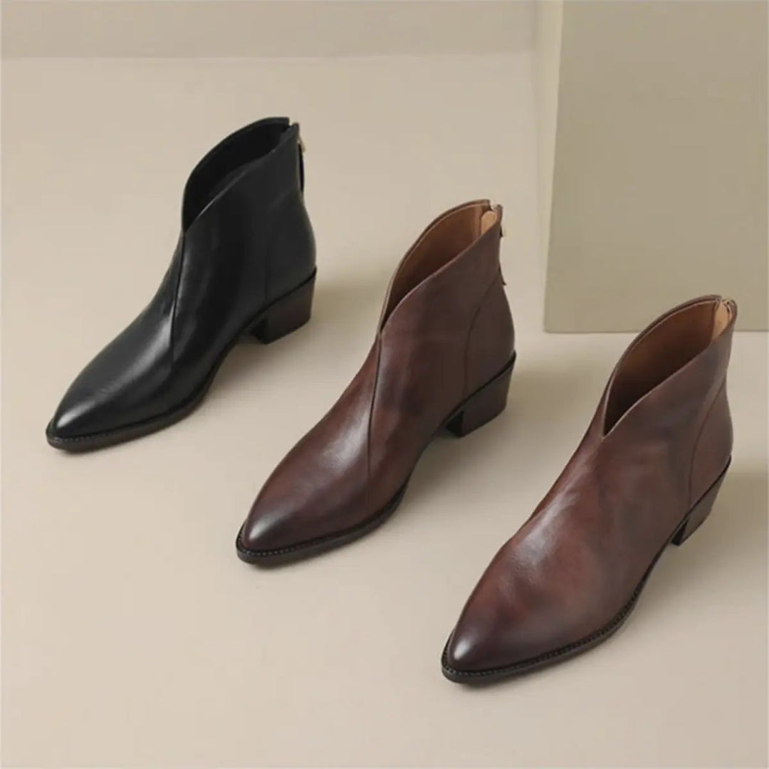 Women’s Elegant Leather Ankle Boots