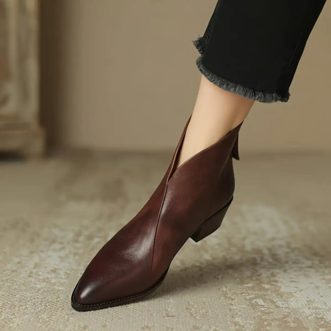 Women’s Elegant Leather Ankle Boots