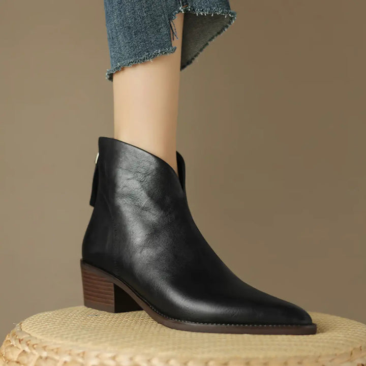 Women’s Elegant Leather Ankle Boots