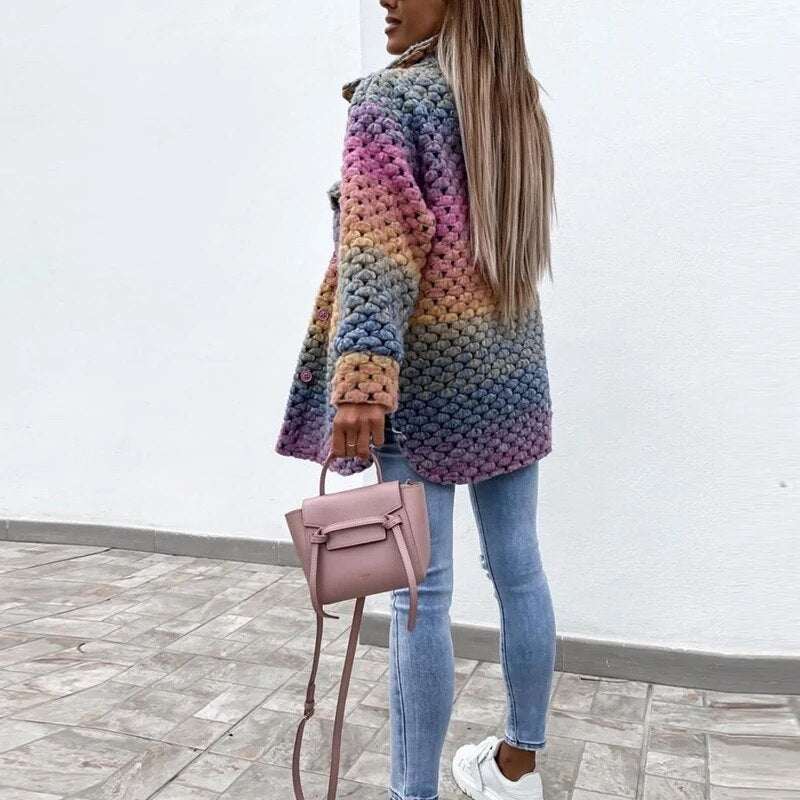 Reina | Rainbow Braided Coat